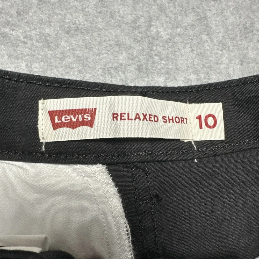 Levis Boys Relaxed Cargo Shorts Black‎ Size 10 NEW $42